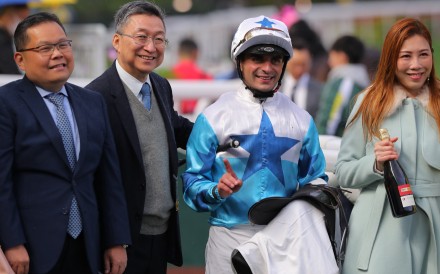 Francis Lui (second from left) and Andrea Atzeni team up in three races at Happy Valley. Photos: Kenneth Chan