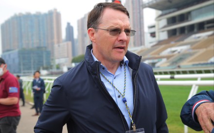 Aidan O’Brien, pictured at Sha Tin trackwork, has top claims on day three of Glorious Goodwood. Photos: Kenneth Chan