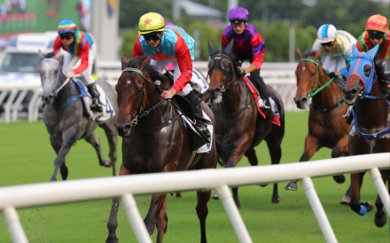 Ka Ying Rising finishes second under Zac Purton in a Sha Tin trial last Saturday. Photos: Kenneth Chan