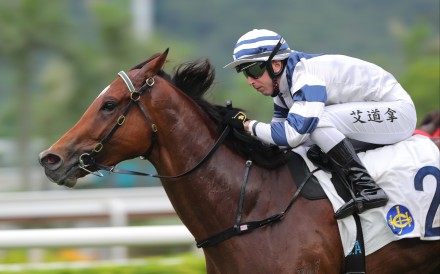 Rubylot flies home under Brenton Avdulla at Sha Tin on Saturday. Photos: Kenneth Chan