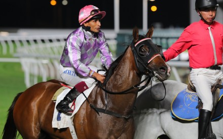 Karis Teetan and Adefill reunite at Sha Tin on Sunday. Photos: Kenneth Chan