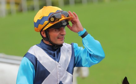 Andrea Atzeni enjoys a recent winner at Sha Tin. Photo: Kenneth Chan