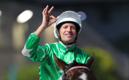 Hugh Bowman celebrates a winner at Sha Tin on Sunday. Photos: Kenneth Chan