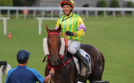 Derek Leung hopes to add to his solitary dirt win this season on Sword Point with five rides at Sha Tin on Wednesday night. Photos: Kenneth Chan