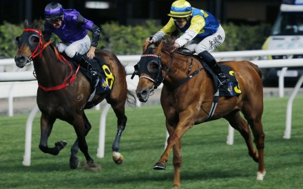 Giant Leap (outside) is one of Ricky Yiu’s top chances at the Valley on Wednesday night. Photos: Kenneth Chan