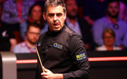 Ronnie O’Sullivan reacts during his semi-final match against China’s Zhao Xintong earlier this month. Photo: Reuters 