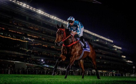 Romantic Warrior wins January’s Group One Jebel Hatta (1,800m) at Meydan. Photo: Alex Evers/HKJC