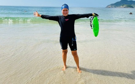 Cocoy Sabareza after finishing the Hong Kong Four Beaches Challenge. Photo: Cocoy Sabareza