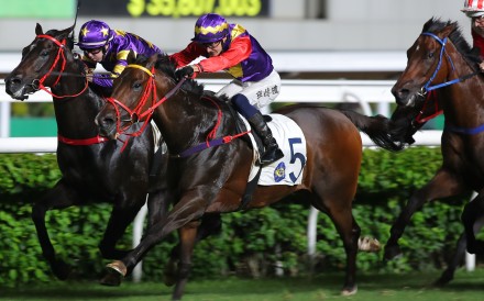 Harry Bentley drives Flying Fortress to victory in Sunday night’s Sha Tin finale. Photo: Kenneth Chan