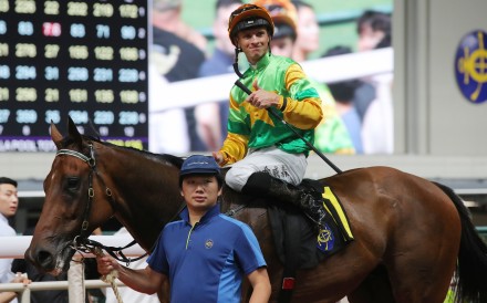 Lyle Hewitson after riding a winner earlier on Wednesday night’s card. Photos: Kenneth Chan