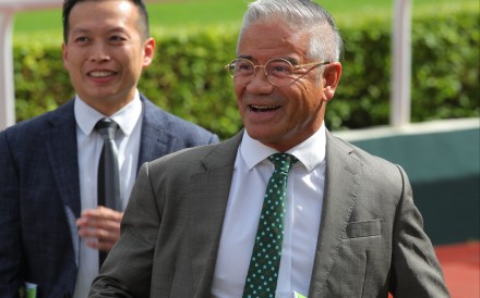 Tony Cruz is all smiles as he doubles up on the afternoon. Photo: Kenneth Chan