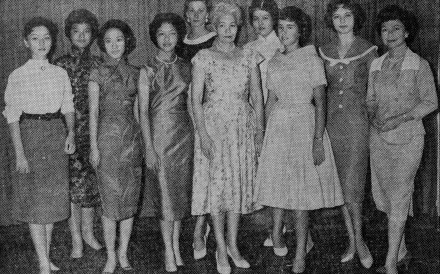 Hong Kong debutantes pose for the press in 1959. Photo: SCMP Archives 
