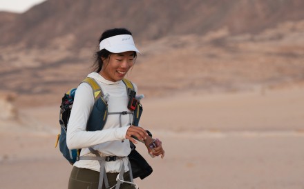Ria Xi shows girls “they can go out and do hard things” on her run on the Sinai Trail in Egypt, in January 2025. Photo: Jack Lawes