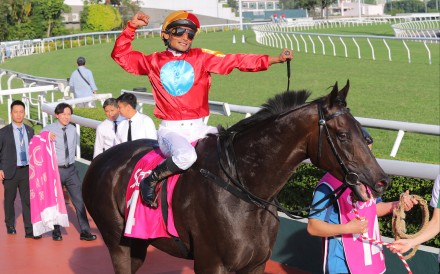 Encountered, ridden by Karis Teetan, won the Sa Sa Ladies Purse at Sha Tin on Sunday. Photo: Kenneth Chan.