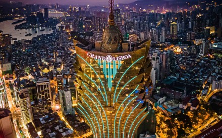 An aerial view of the Casino Grand Lisboa, one of the flagship properties in Macau of SJM Holdings. Photo: Handout