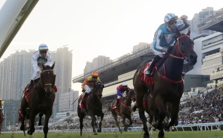 Romantic Warrior defeats Voyage Bubble at Sha Tin on Sunday. Photo: Kenneth Chan