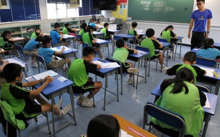 Pupils take part in the Territory-wide System Assessment, at the Tsuen Wan Trade Association Primary School in Tsing Yi. Photo: Roy Issa