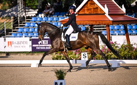 Jacqueline Siu on her mount Izonik in Pattaya. Photo: Equestrian HK