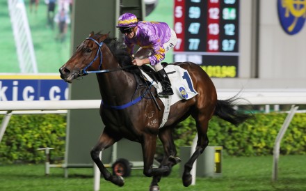 Little Paradise salutes under Zac Purton at Sha Tin on Sunday. Photos: Kenneth Chan