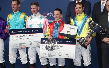 Hollie Doyle (second from right) at last year’s International Jockeys’ Championship. Photos: Kenneth Chan