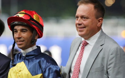 Jockey Joao Moreira and trainer Caspar Fownes soak up their big Happy Valley night. Photos: Kenneth Chan