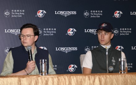 Dylan Browne McMonagle (right) and Joseph O’Brien address the media at Sha Tin. Photos: Kenneth Chan