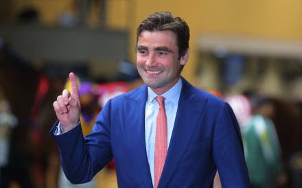 David Eustace all smiles at Happy Valley on Tuesday. Photos: Kenneth Chan