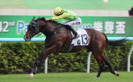 Harry Bentley guides Tomodachi Kokoroe to victory in the Group Two Premier Bowl. Photos: Kenneth Chan