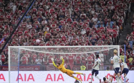 Arsenal’s Gabriel Martinelli tries a shot in the first half of his side’s Hong Kong Football Festival clash against Tottenham Hotspur  at Kai Tak Stadium. Photo: Elson Li
