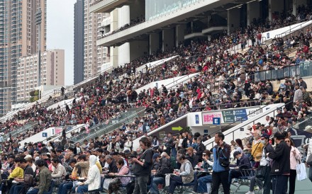 Spectators take their seats at Sha Tin Racecourse for the traditional New Year’s Day meeting. Photo: Mike Chan