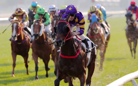 Andrea Atzeni and Stellar Express win at Sha Tin. Photos: Kenneth Chan