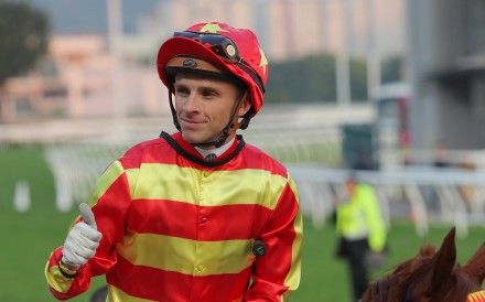 Lyle Hewitson celebrates a recent win at Sha Tin. Photos: Kenneth Chan