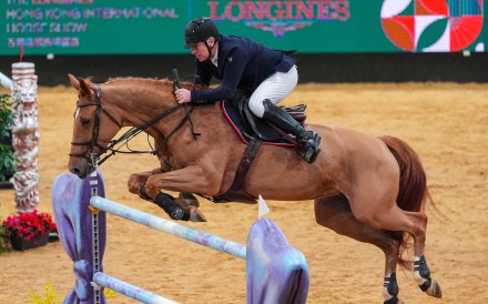 Roger-Yves Bost won the Longines Grand Prix to bring the curtain down on the three-day event at the AsiaWorld-Expo. Photo: Eugene Lee
