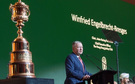 Winfried Engelbrecht-Bresges highlighted the challenges the industry was facing at the 41st Asian Racing Conference in Riyadh. Photo: HKJC