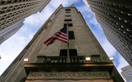 An American flag is displayed over an entrance to the New York Stock Exchange in New York on February 12, 2026. Photo: AP Photo