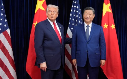 Beijing has confirmed that talks are under way for a visit to China by US President Donald Trump (left), seen here with Chinese President Xi Jinping in Busan, South Korea, on October 30. Photo: AP