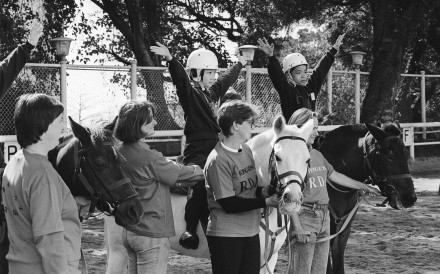 Children show off their skills at the Pok Fu Lam Public Riding School in Hong Kong in 1987. Photo: SCMP Archives