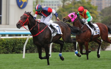 Derek Leung boots home Numbers in last month’s Group Three Centenary Vase at Sha Tin. Photos: Kenneth Chan