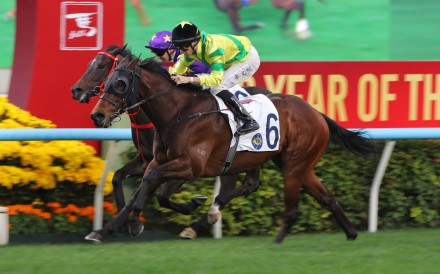 Riding Together scores at Sha Tin ridden by Dylan Browne McMonagle. Photos: Kenneth Chan