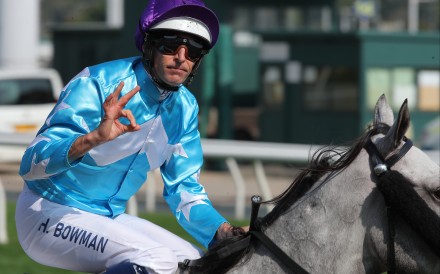 Hugh Bowman after riding a winner at Sha Tin. Photos: Kenneth Chan