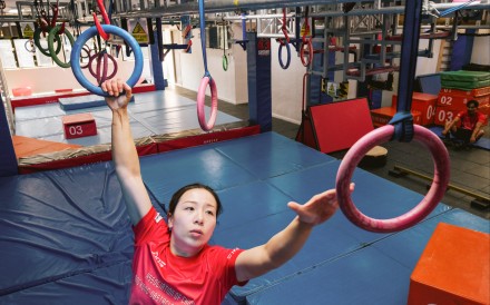 Obstacle course racing athlete Summer Wong at Sasuke Ninja Park, Quarry Bay, Hong Kong. Photo: Sarah Kohler