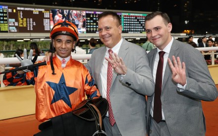 Perfect General seals a four-timer for Joao Moreira and Caspar Fownes at Happy Valley. Photos: Kenneth Chan.
