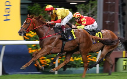 Fantastic Fun, ridden by Hugh Bowman, wins at Happy Valley. Photos: Kenneth Chan