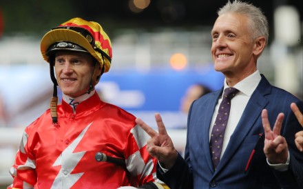 Trainer Mark Newnham (right) has four solid chances at Happy Valley on Wednesday. Photos: Kenneth Chan