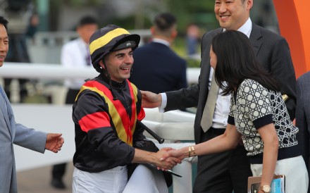 Andrea Atzeni celebrates a Sha Tin winner. Photos: Kenneth Chan