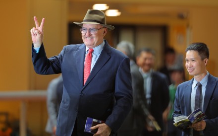 David Hayes celebrates a Happy Valley double last month. Photos: Kenneth Chan
