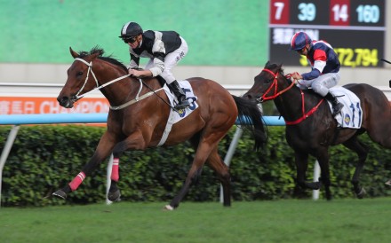 Winning Ovation cruises to victory under Zac Purton last month. Photos: Kenneth Chan