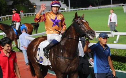 Hugh Bowman is hoping for a repeat of Celestial Hero’s Sha Tin victory last July when he teams up with the sprinter on Sunday. Photos: Kenneth Chan