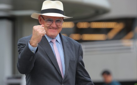David Hayes celebrates a Sha Tin winner. Photos: Kenneth Chan
