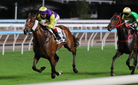 Andrea Atzeni guides Colourful King to victory at Sha Tin. Photos: Kenneth Chan